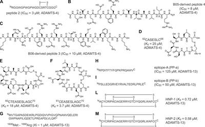 Peptide-Based Inhibitors of ADAM and ADAMTS Metalloproteinases